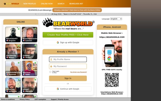 Screenshot of bearworld.com
