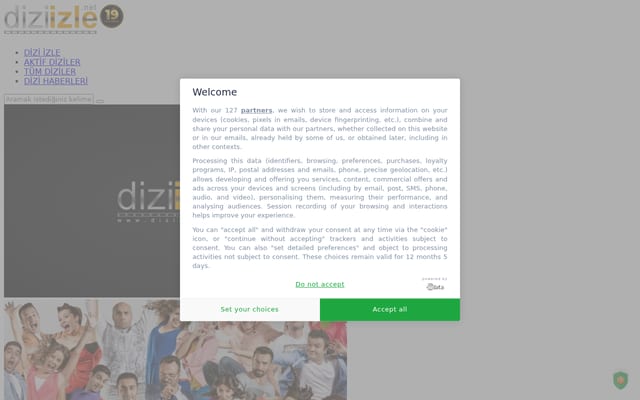 Screenshot of diziizle.net