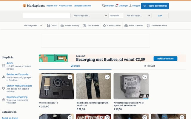 Screenshot of marktplaats.nl