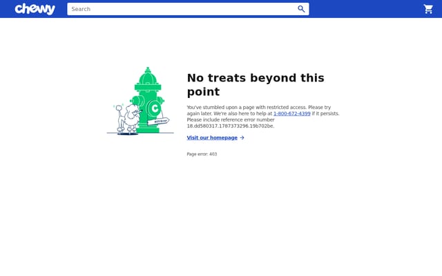 Screenshot of chewy.com