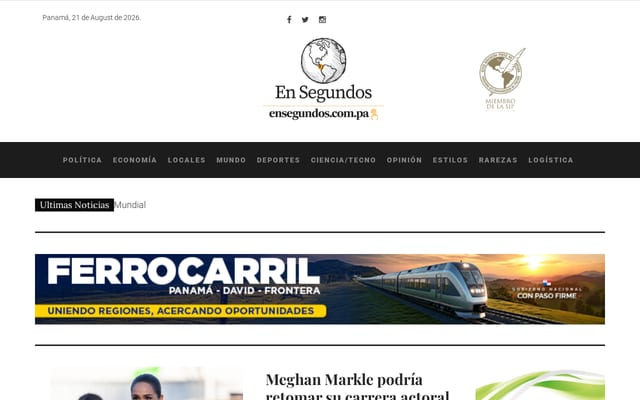 Screenshot of ensegundos.com.pa