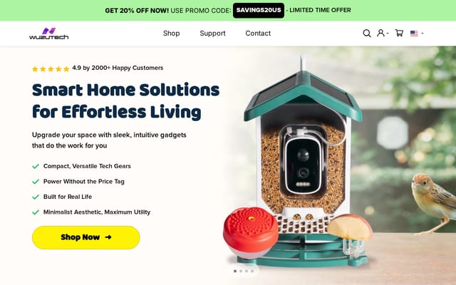 Screenshot of wuzutech.com