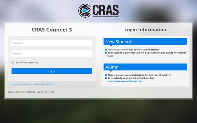 Screenshot of crasconnect3.com