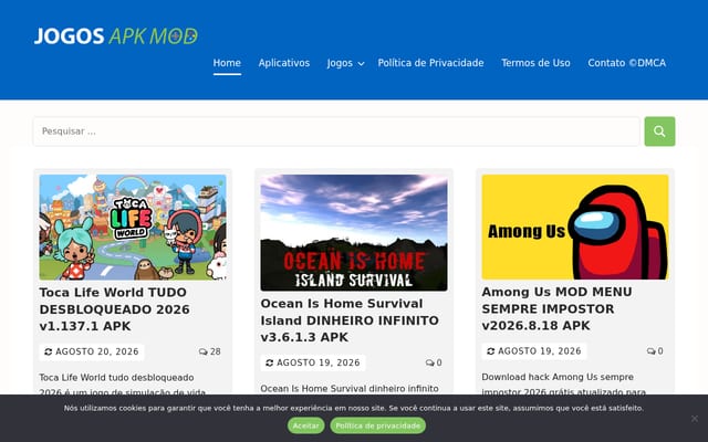 Screenshot of jogosapkmod.com