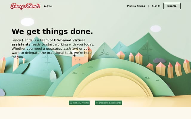 Screenshot of fancyhands.com