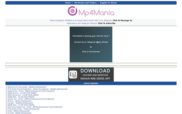 Screenshot of mp4mania1.net