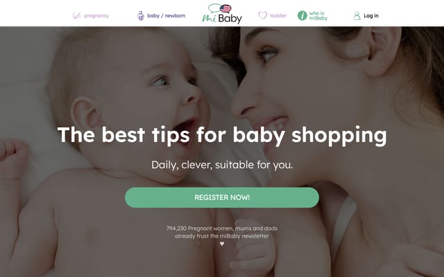 Screenshot of mibaby.us