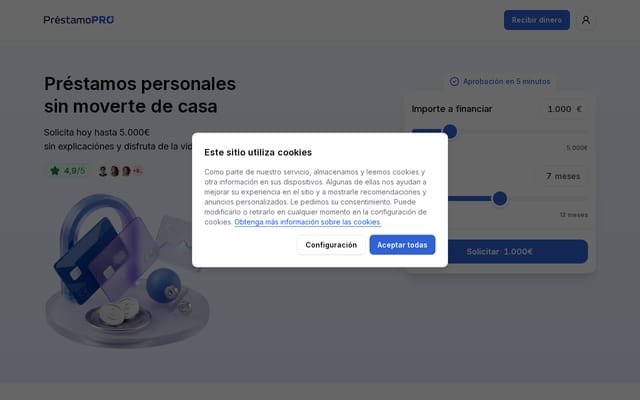Screenshot of prestamopro.com