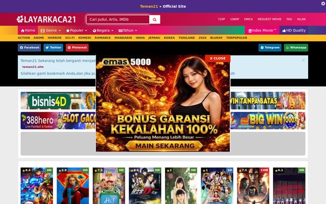 Screenshot of teman21.net