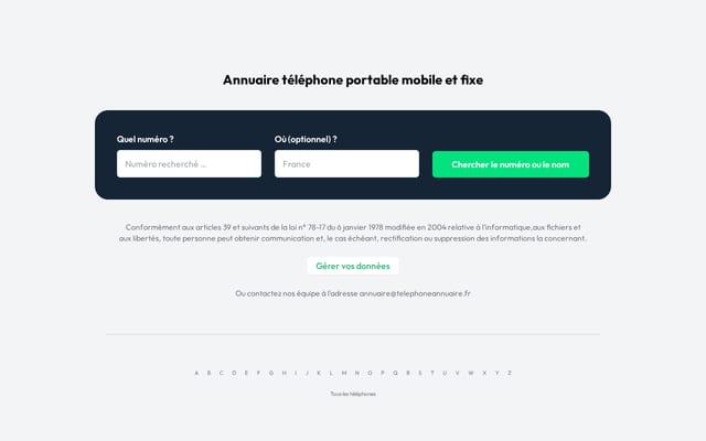 Screenshot of telephoneannuaire.fr