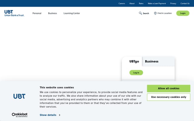 Screenshot of ubt.com