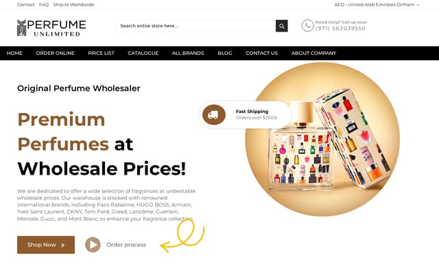 Screenshot of perfumeunlimited.com