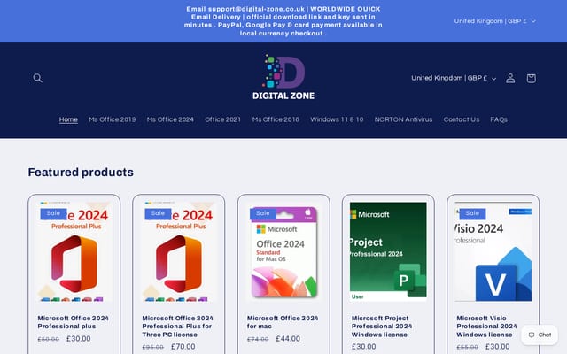 Screenshot of digital-zone.co.uk