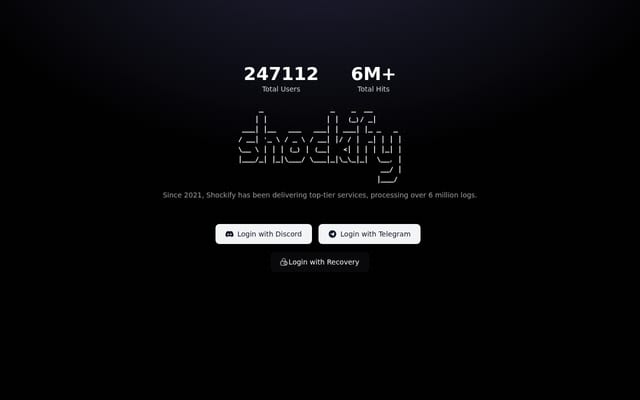 Screenshot of shockify.st