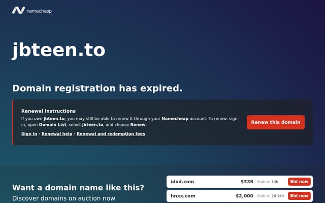 Screenshot of jbteen.to