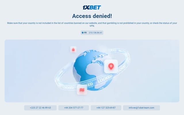 Screenshot of 1xbet.ci