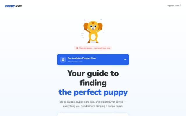 Screenshot of puppy.com