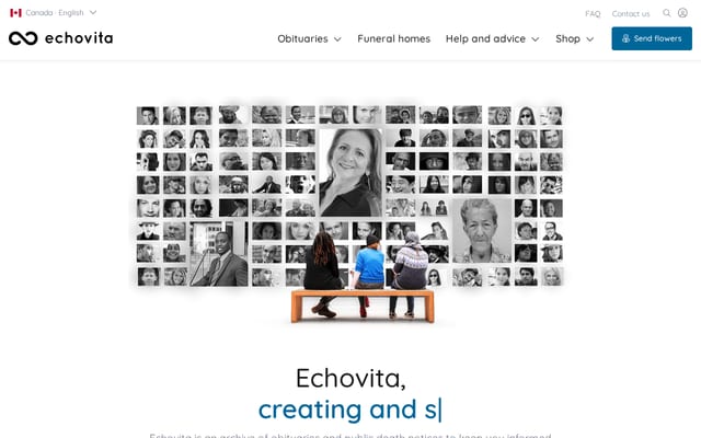Screenshot of echovita.com