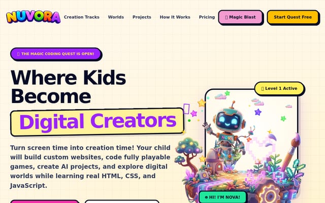 Screenshot of nuvora.ca