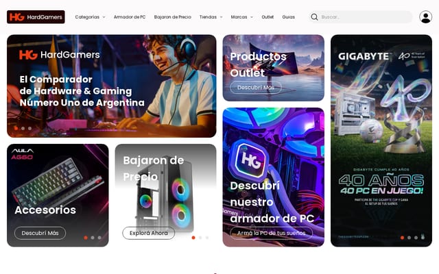 Screenshot of hardgamers.com.ar