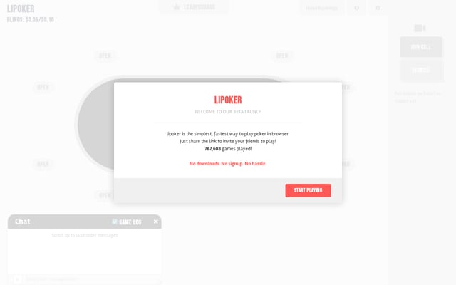Screenshot of lipoker.io