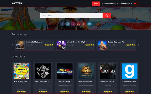 Screenshot of modvovo.com