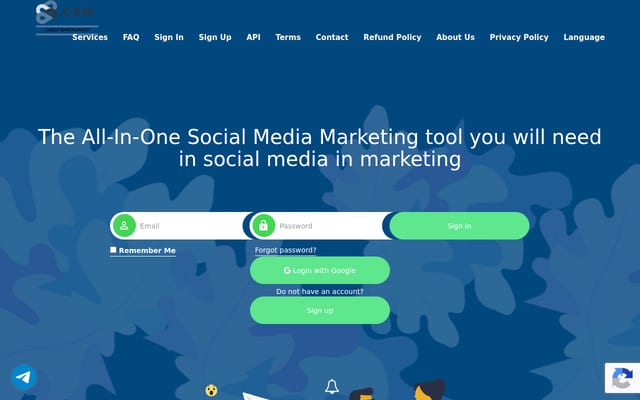 Screenshot of cheapsmmmarket.com