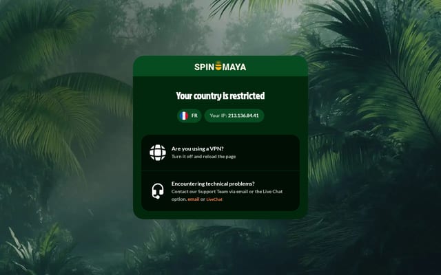 Screenshot of spinmaya.com