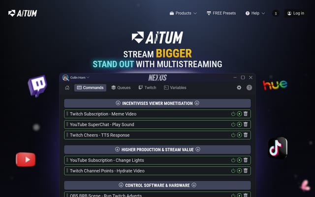 Screenshot of aitum.tv