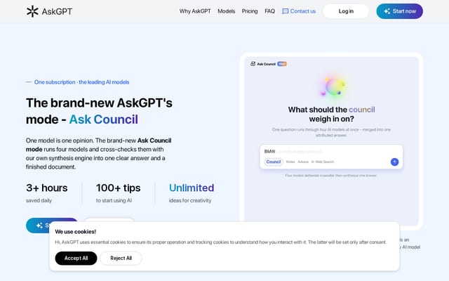 Screenshot of askgpt.app