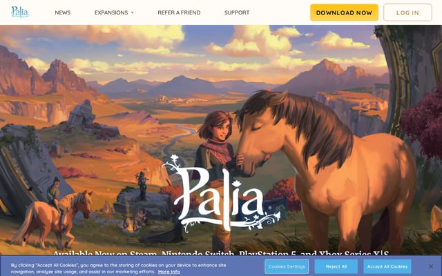 Screenshot of palia.com
