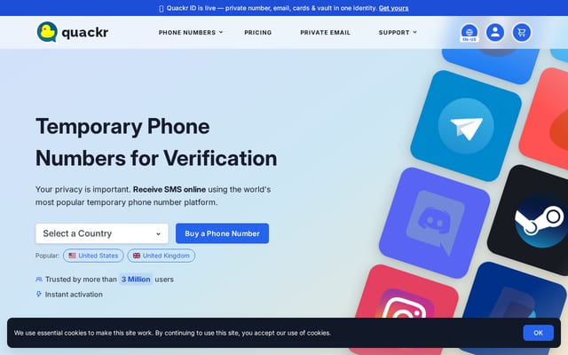 Screenshot of quackr.io