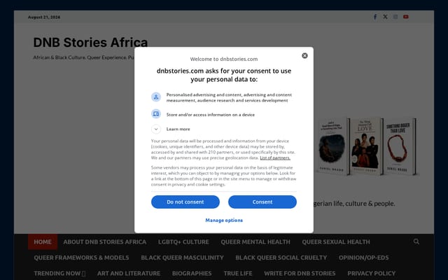 Screenshot of dnbstories.com