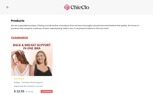 Screenshot of chicclo.com