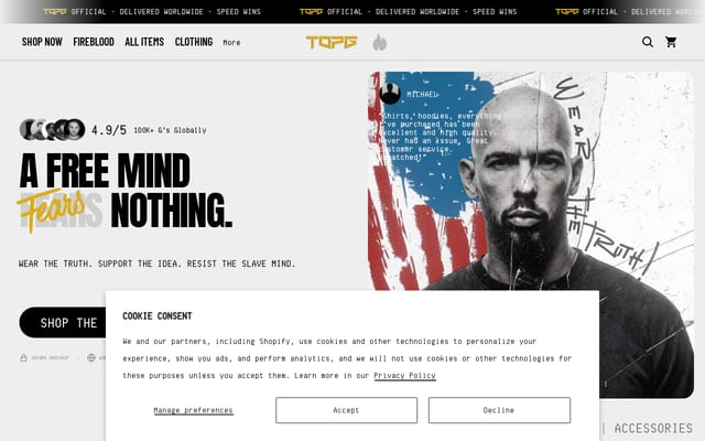 Screenshot of topg.com