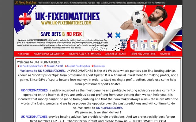 Screenshot of uk-fixedmatches.com