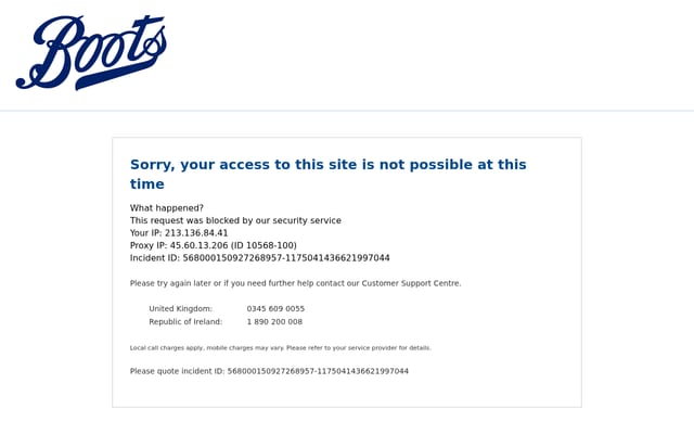 Screenshot of boots.com