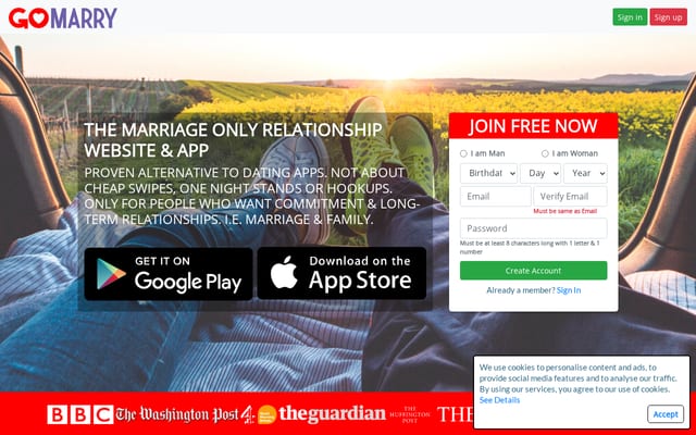 Screenshot of gomarry.com
