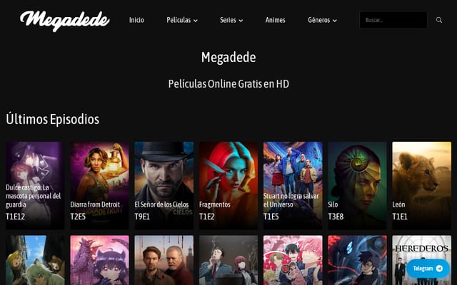 Screenshot of megadede.mobi