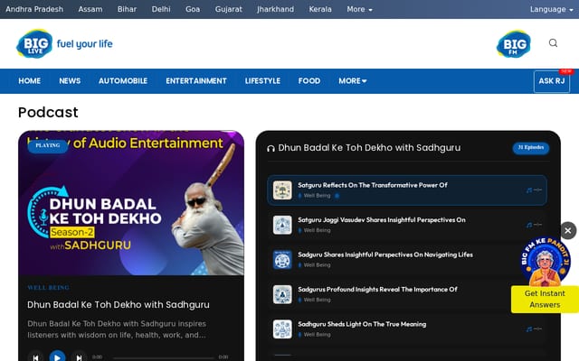 Screenshot of biglive.com