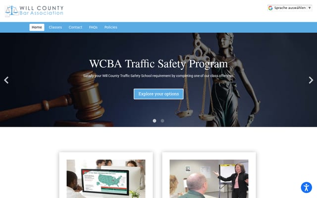 Screenshot of willcountytrafficschool.com