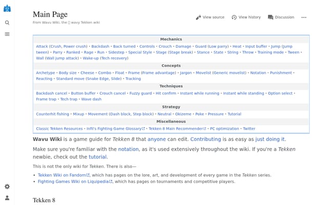 Screenshot of wavu.wiki