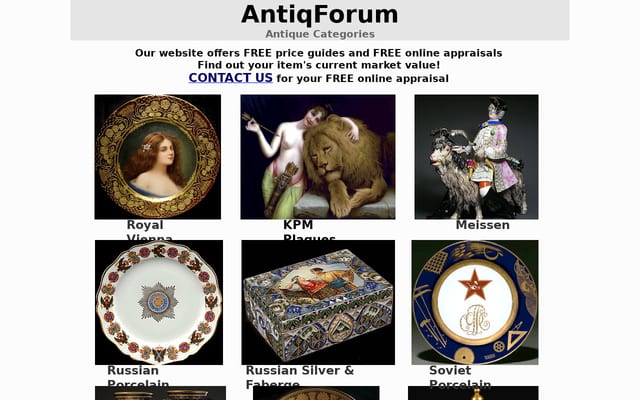 Screenshot of antiqforum.com