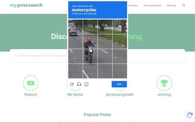 Screenshot of myprizesearch.com