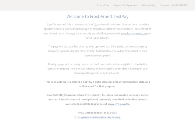 Screenshot of payfa.info