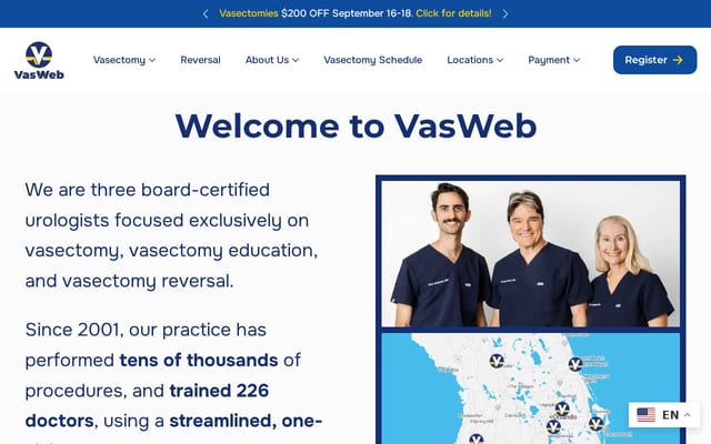 Screenshot of vasweb.com