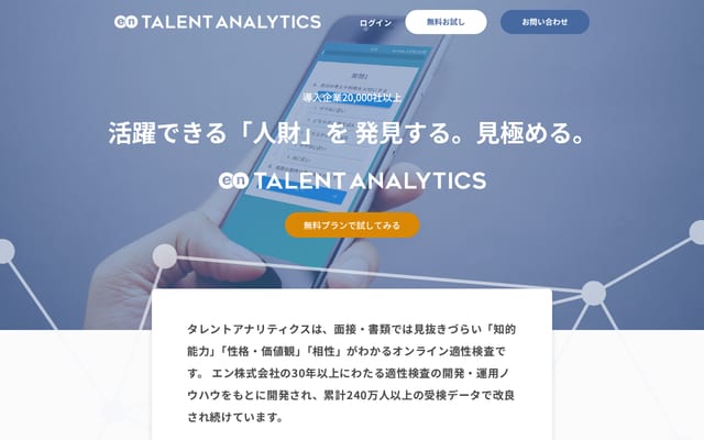 Screenshot of talentanalytics.io