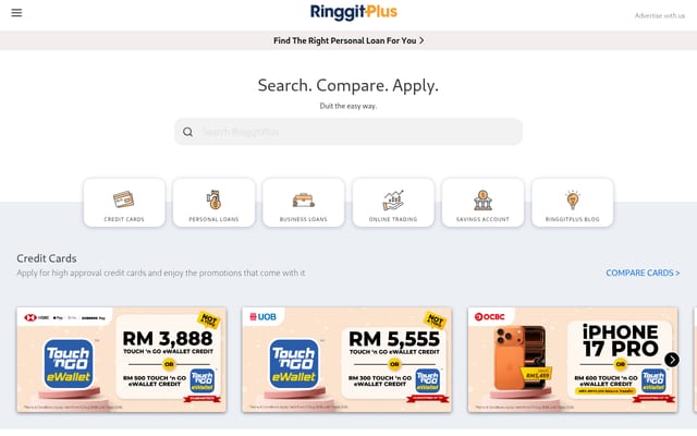 Screenshot of ringgitplus.com