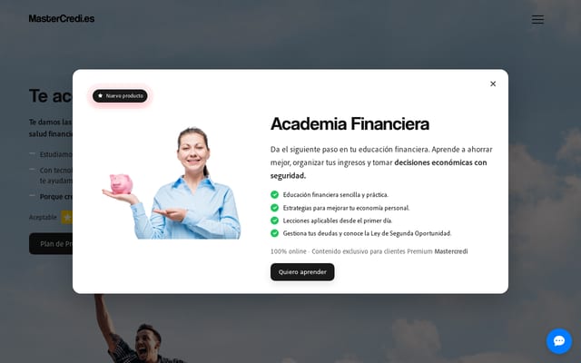Screenshot of mastercredi.es