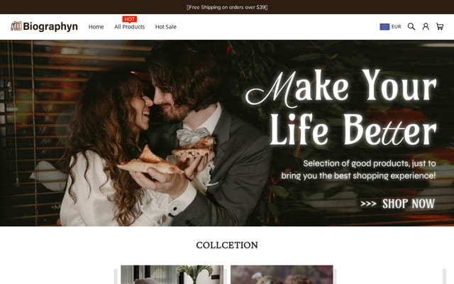 Screenshot of biographyn.com